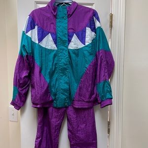 Vintage wind suit - bright 80’s colors, excellent condition.